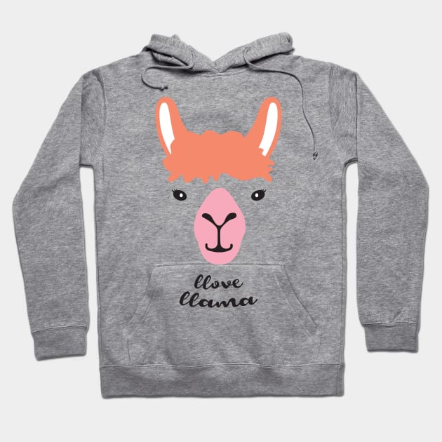 Funny Llama Alpaca Cute Animal Hoodie by Inogitna Designs